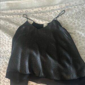 Shimmer paper crane tiered spaghetti strap tank